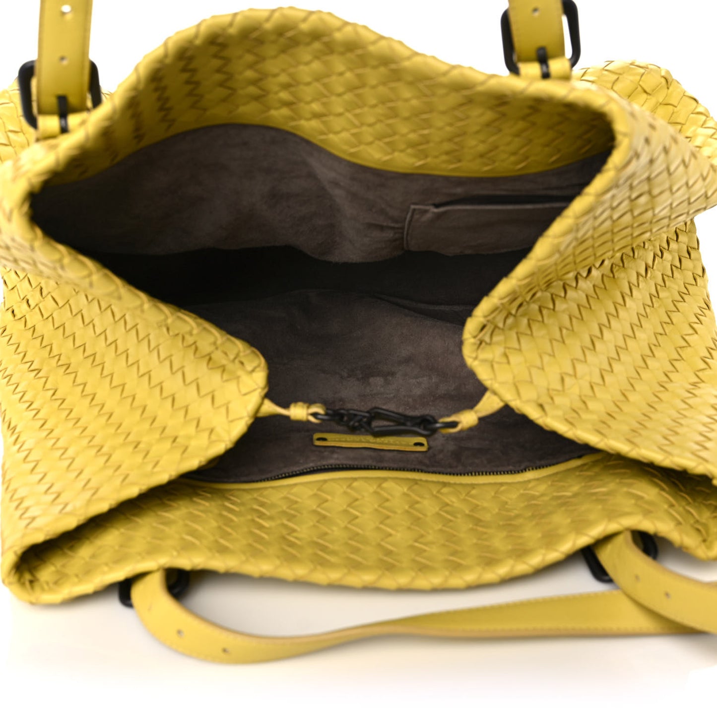 Nappa Intrecciato Large Cesta Tote Moutarde