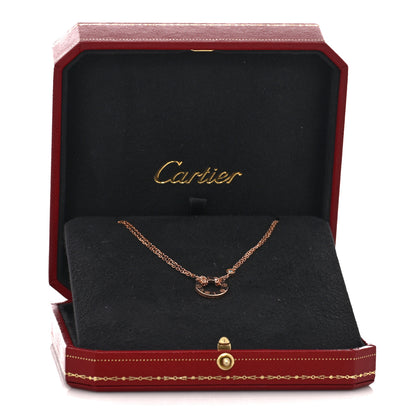Cartier 18K Pink Gold 2 Diamond LOVE Necklace 5 of 5