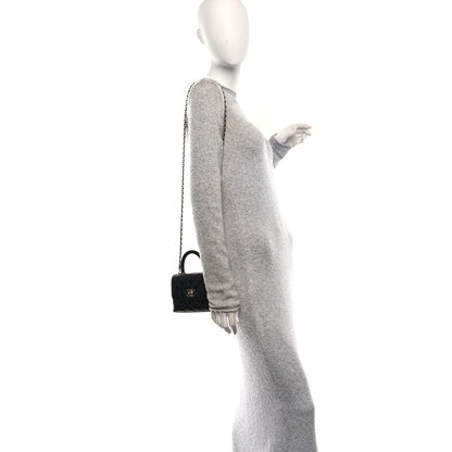 Chanel Caviar Quilted Coco Handle Clutch With Chain Black 2 of 10