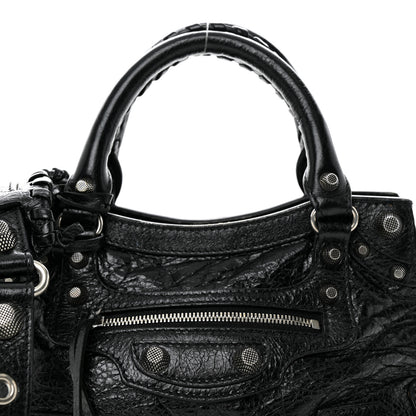 Balenciaga Agneau Arena Neo Cagole Handbag XS Black 8 of 10
