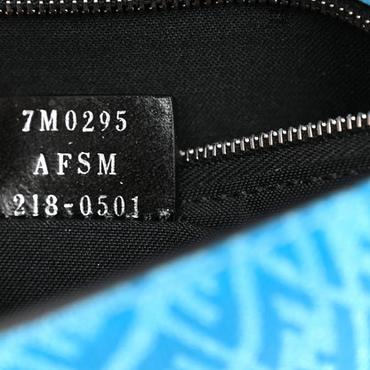 Fendi X SARAH COLEMAN Glazed Fabric Enamel Small FF Vertigo Baguette Belt Pouch Cyber Blue 7 of 10