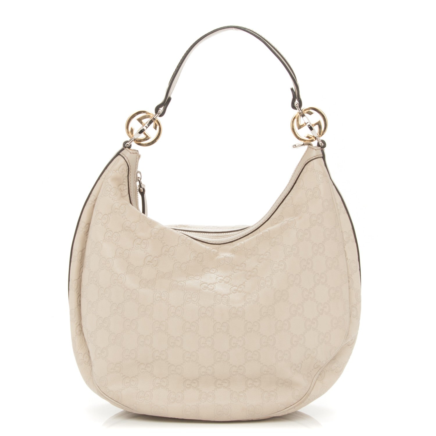 Gucci Guccissima Medium GG Twins Hobo Off White 1 of 8