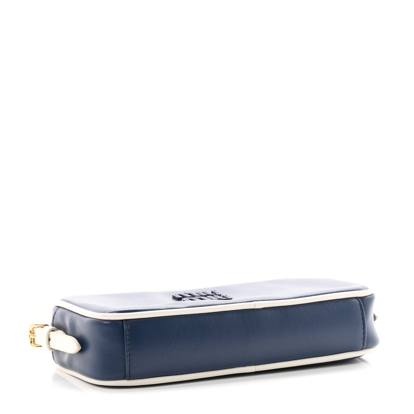 Calfskin Softy Mini Beau Contrast Top Handle Bag Bluette White