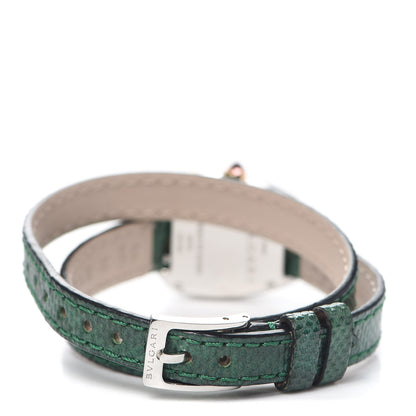 Bulgari 18K Rose Gold Lizard Diamond Bezel 20mm Serpenti Double Wrap Quartz Watch Green 3 of 5
