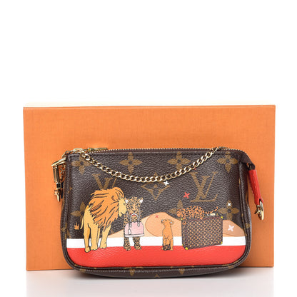 Louis Vuitton Monogram 2018 Christmas Animation Mini Cats Pochette Accessories 10 of 10
