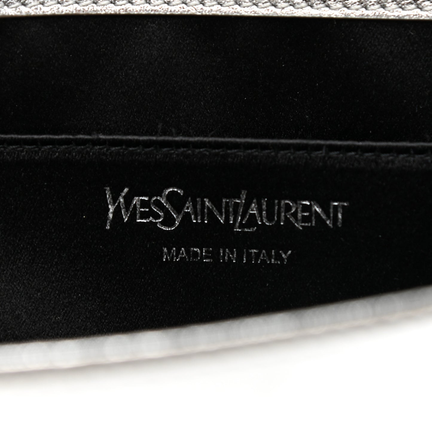 Metallic Calfskin Monogram Large Belle De Jour Clutch Silver