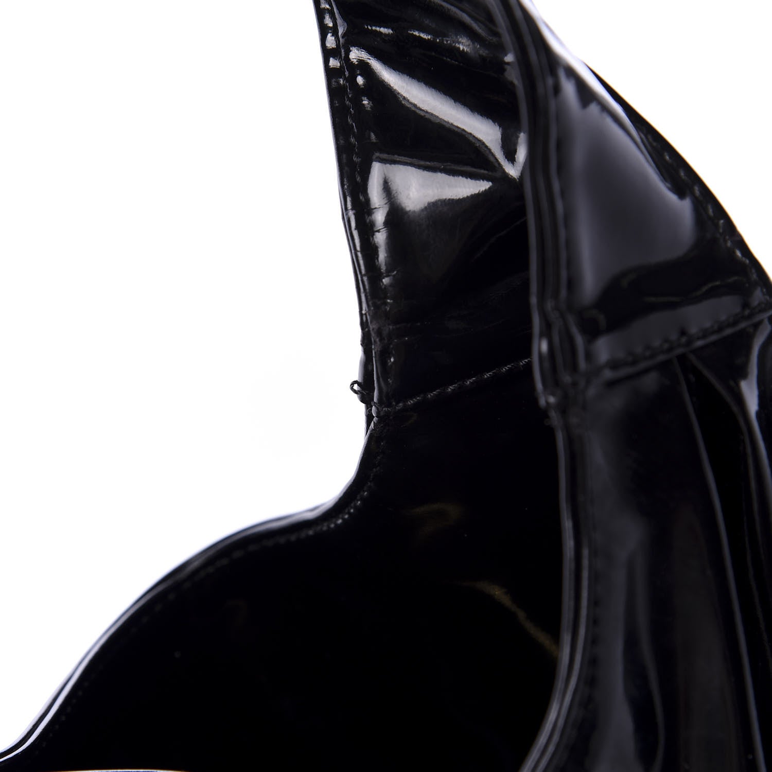 Valentino Garavani Patent Lacca Small Nuage Bow Hobo Black 7 of 12