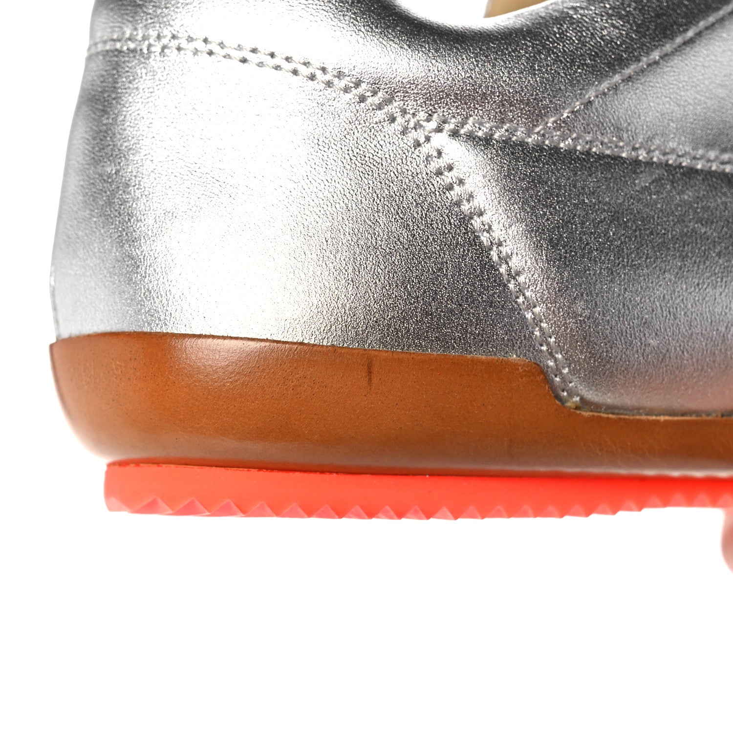 Hermes Metallic Nappa Womens Sneakers 38.5 Gris Argente 10 of 10