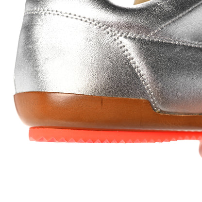 Hermes Metallic Nappa Womens Sneakers 38.5 Gris Argente 10 of 10