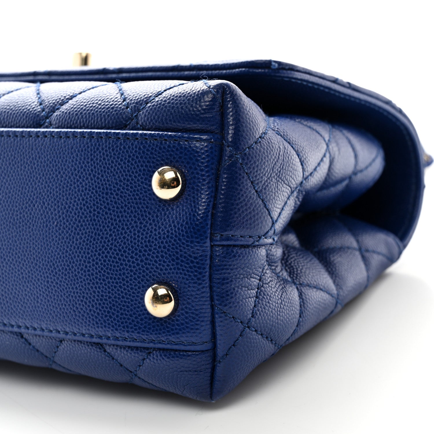 Chanel Caviar Quilted Mini Coco Handle Flap Blue 10 of 10