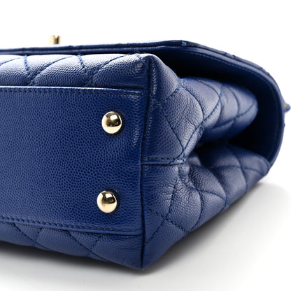 Chanel Caviar Quilted Mini Coco Handle Flap Blue 10 of 10