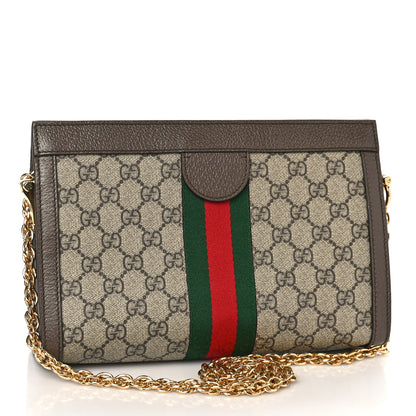 Gucci GG Supreme Monogram Web Small Ophidia Chain Shoulder Bag Brown 3 of 8