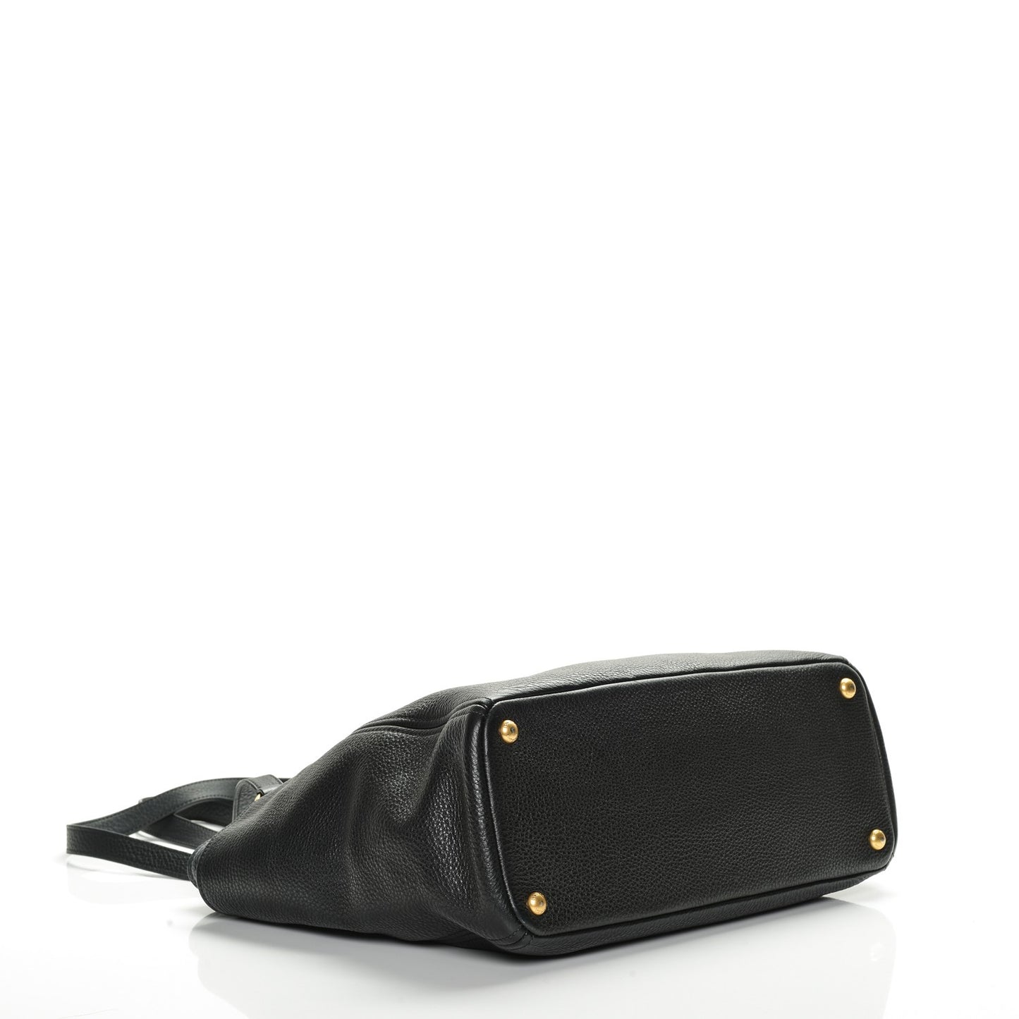 Vitello Daino Side Pocket Tote Nero Black