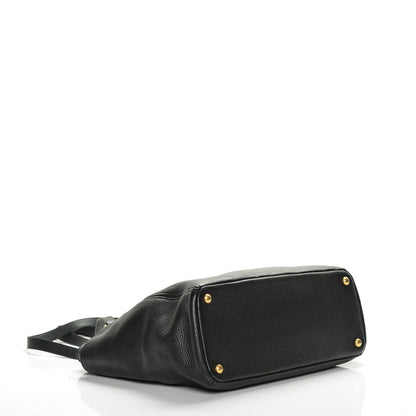 Prada Vitello Daino Side Pocket Tote Nero Black 4 of 6