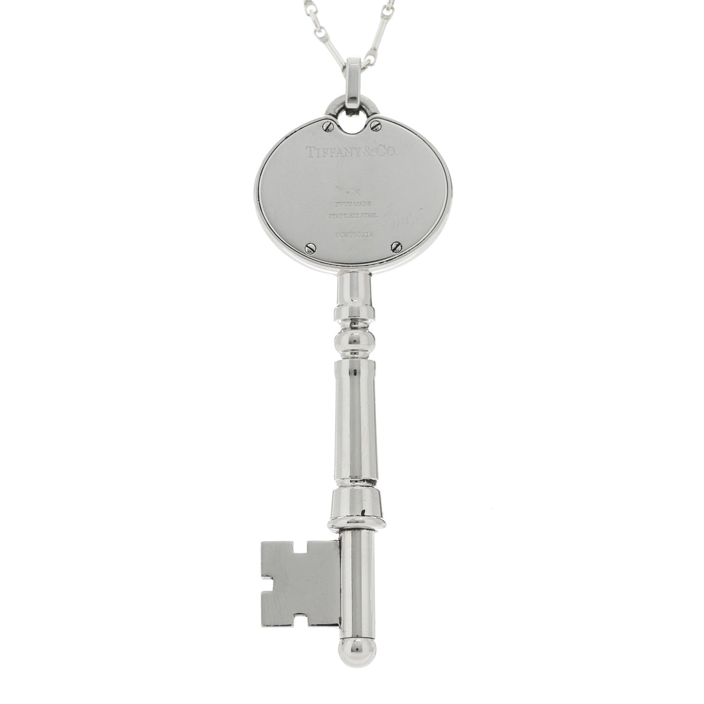 Stainless Steel Key Pendant Necklace Watch