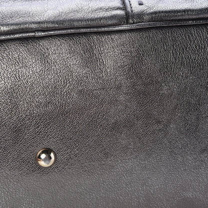 Saint Laurent Metallic Calfskin Oversized Muse Gunmetal 19 of 26