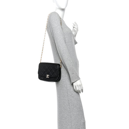Chanel Lambskin Quilted CC Coin Flap Bag Black 2 of 12