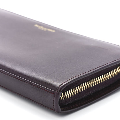 Saint Laurent Calfskin Classic Zip Around Continental Wallet Bordeaux 10 of 10