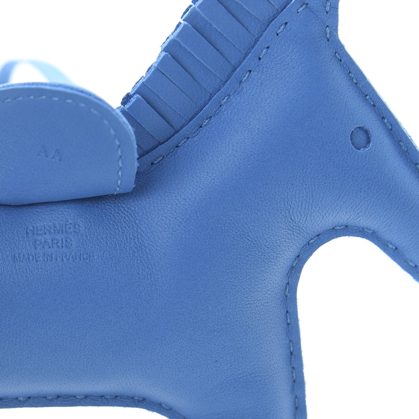 Milo Lambskin Grigri Rodeo Horse Bag Charm MM Bleu Zanzibar