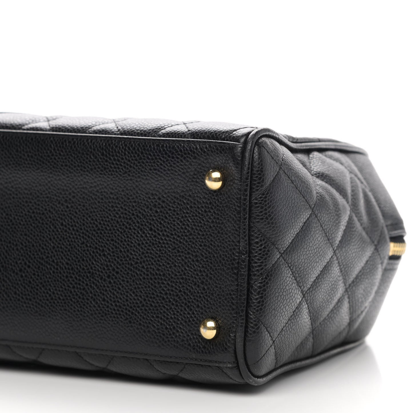 Caviar Quilted Large Bowler Black