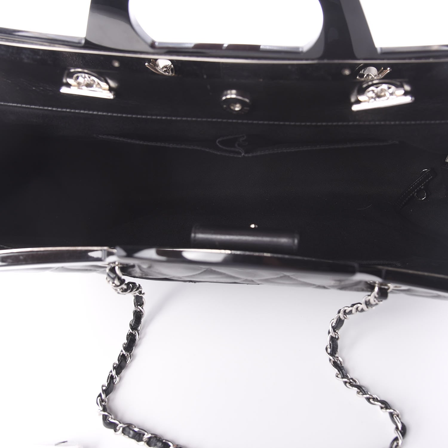 Chanel Glazed Calfskin Quilted Large CC Delivery Tote Black 5 of 10
