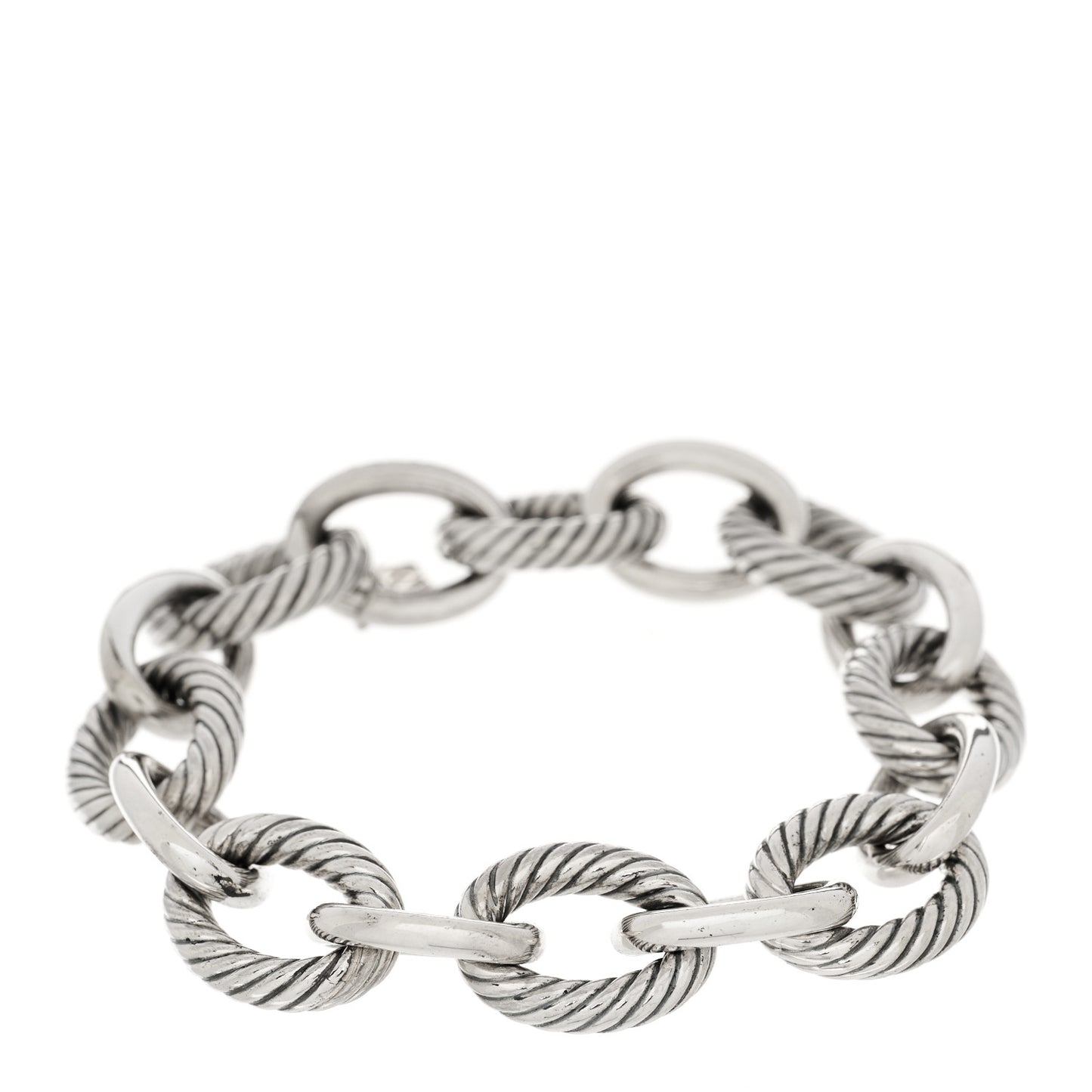 Sterling Silver 17mm Extra Large Oval Link Bracelet