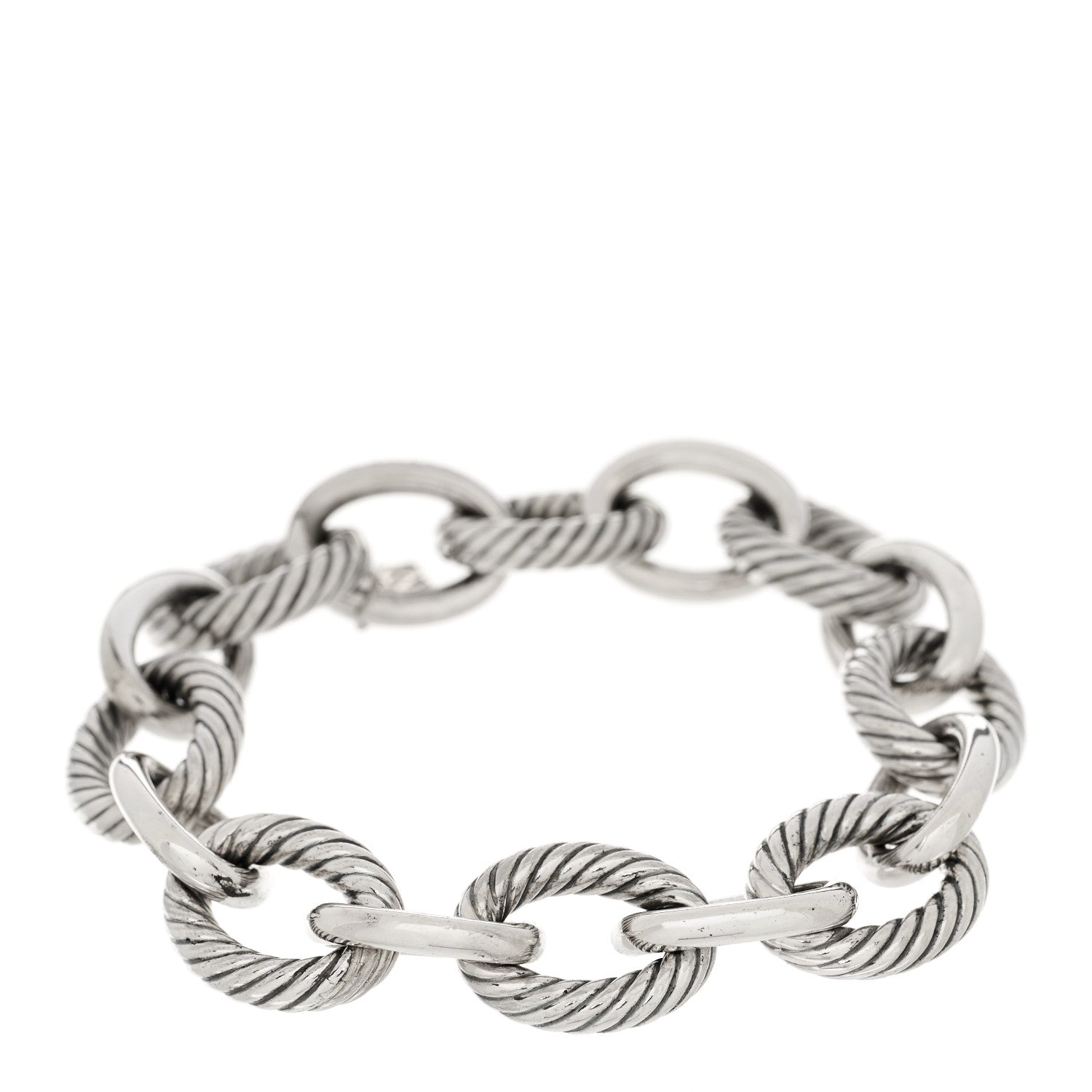 David Yurman Sterling Silver 17mm Extra Large Oval Link Bracelet 1 of 4