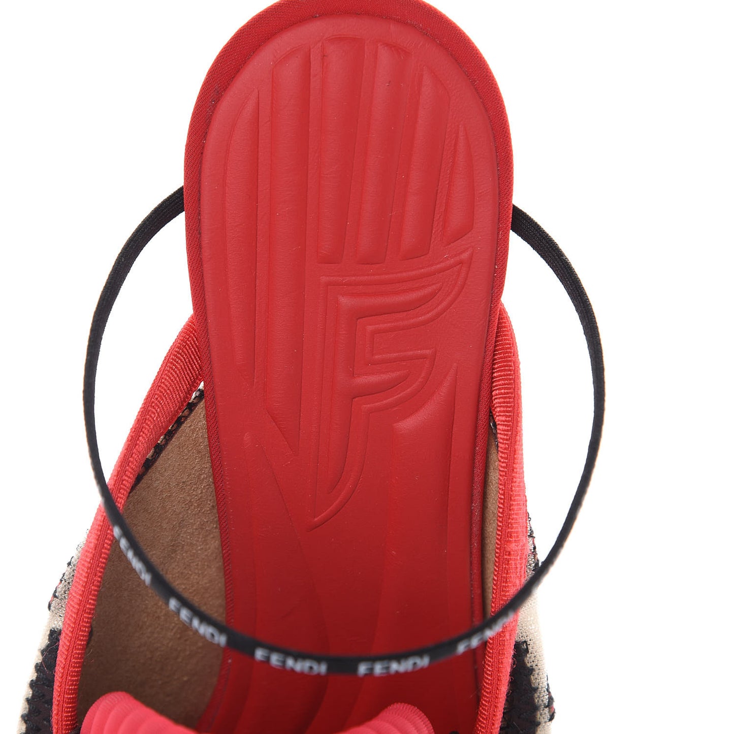 Technical Mesh FFreedom Patchwork 105 Peep Toe Sandals 36 Red