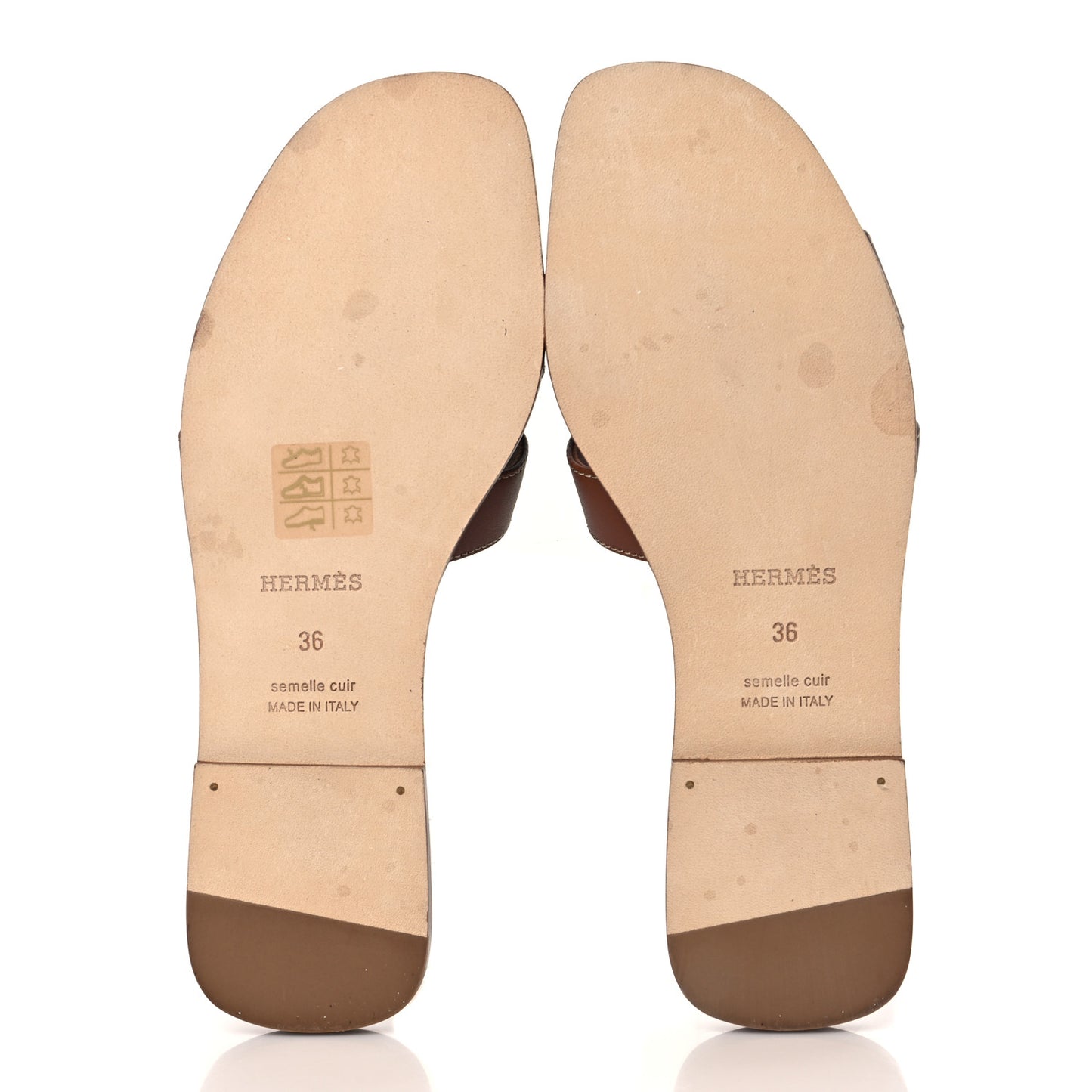 Box Calfskin Oran Sandals 36 Gold