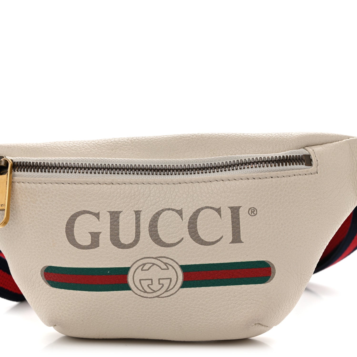 Gucci Grained Calfskin Small Logo Belt Bag White 8 of 10