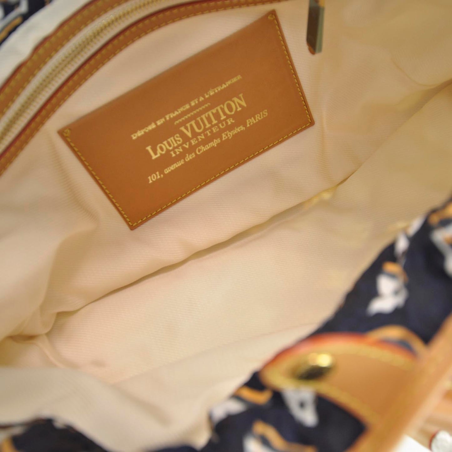 Canvas Monogram Cruise Bulles MM Navy