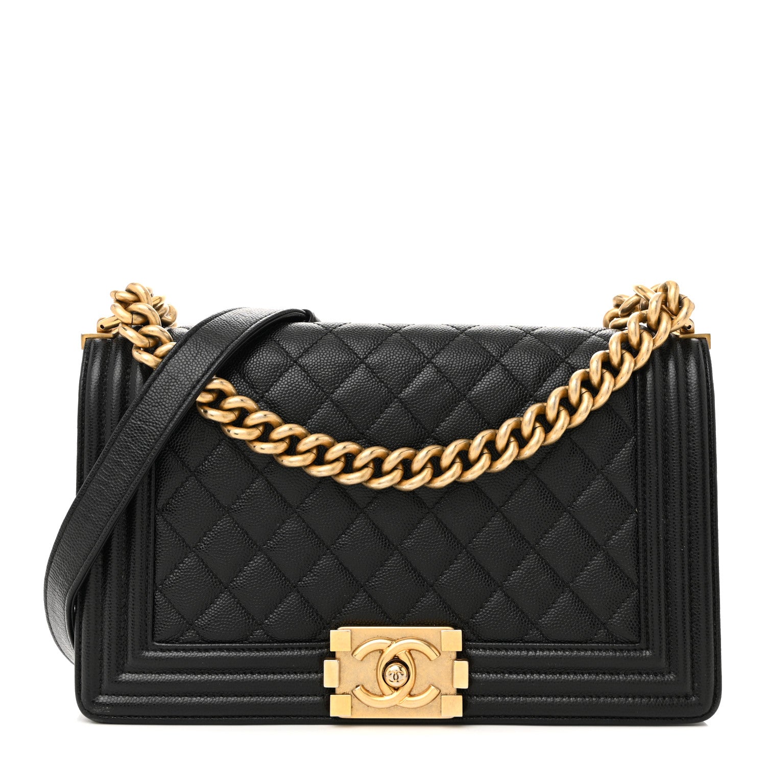 Chanel Caviar Quilted Medium Boy Flap Black 1 of 15