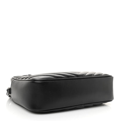 Saint Laurent Calfskin Matelasse Monogram Lou Camera Bag Black 4 of 9