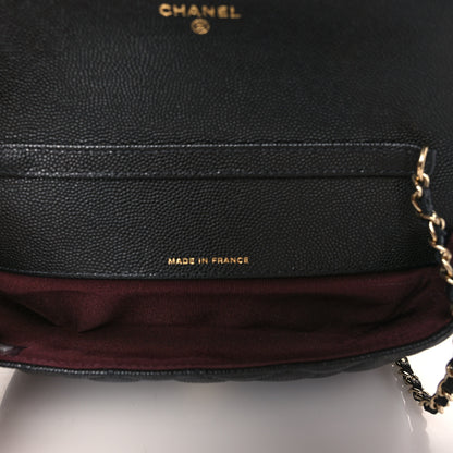 Chanel Caviar Quilted Glasses Case With Chain Black 5 of 12