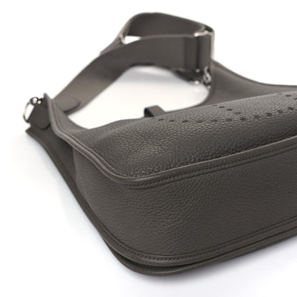 Hermes Taurillon Clemence Evelyne III PM Gris Asphalte 8 of 9