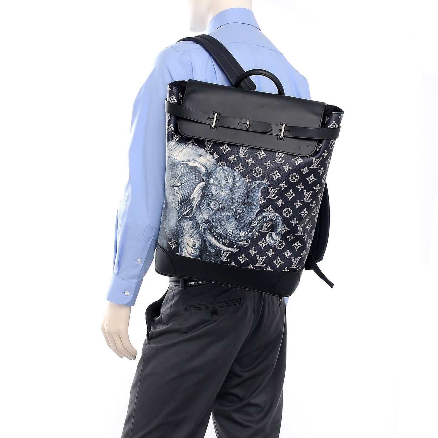 Savane Monogram Elephant Chapman Steamer Backpack Encre