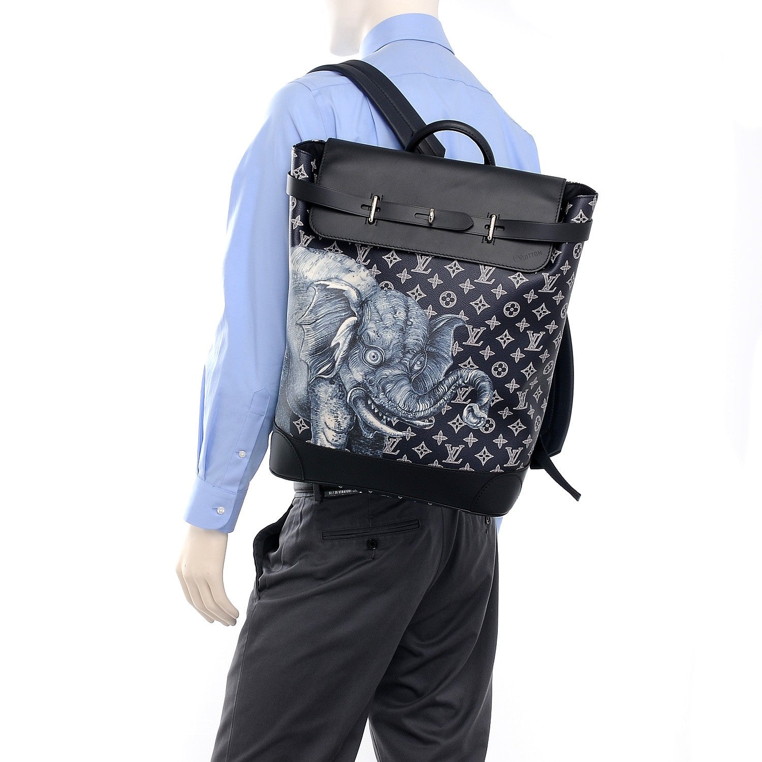 Louis Vuitton Savane Monogram Elephant Chapman Steamer Backpack Encre 2 of 7