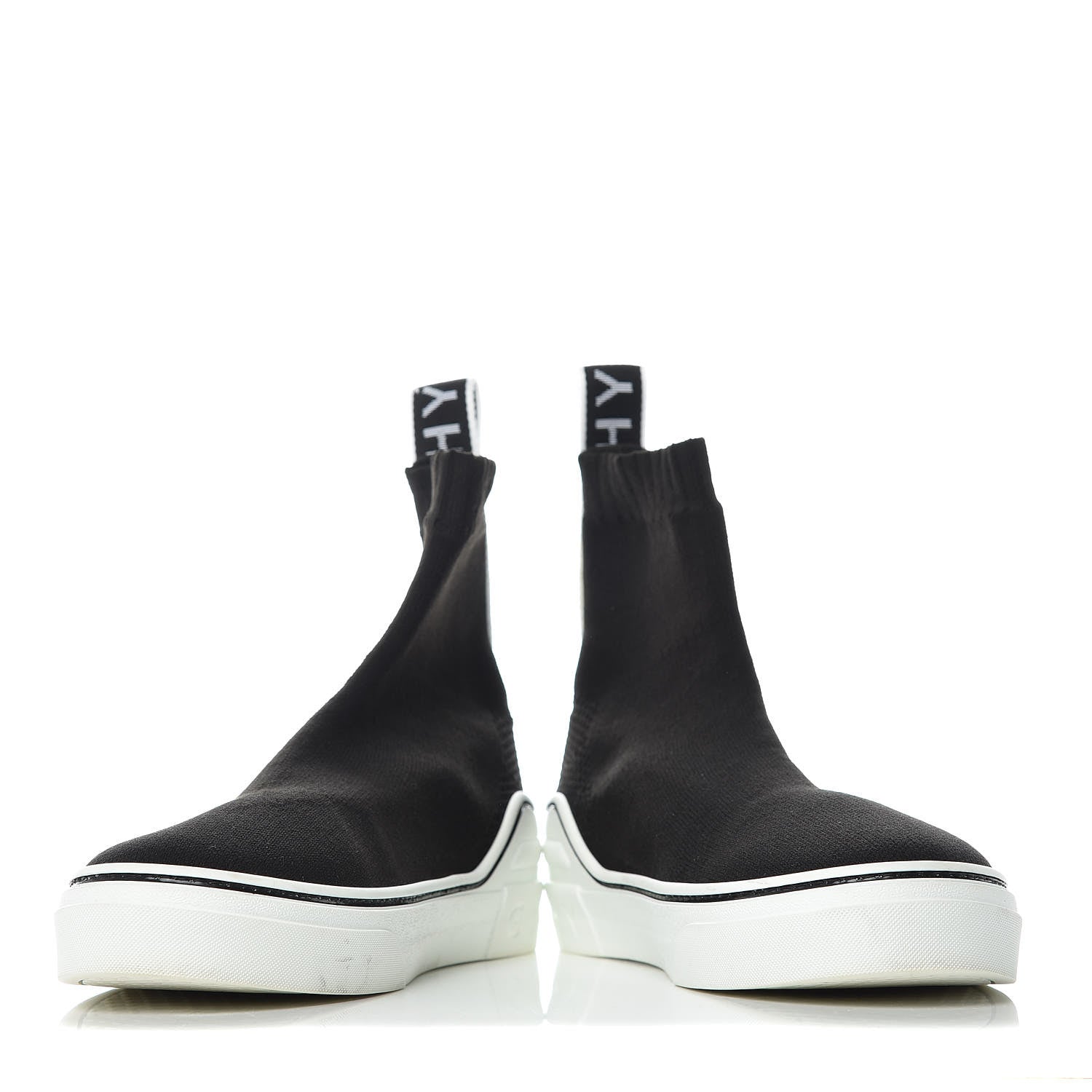 Givenchy Technical Canvas Knit Womens George V Sock Sneakers 37.5 Black 5 of 10