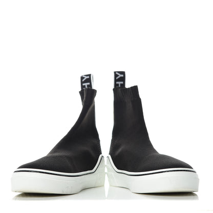 Givenchy Technical Canvas Knit Womens George V Sock Sneakers 37.5 Black 5 of 10