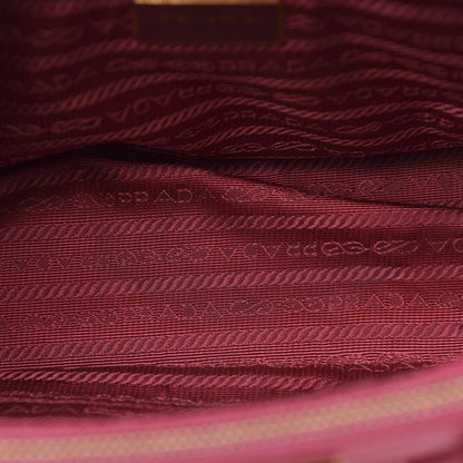 Prada Saffiano Mini Galleria Double Zip Tote Peonia 12 of 12