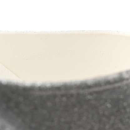 Gucci Glitter Rubber Womens Interlocking G Platform 42mm Slide Sandals 39 Silver 7 of 9