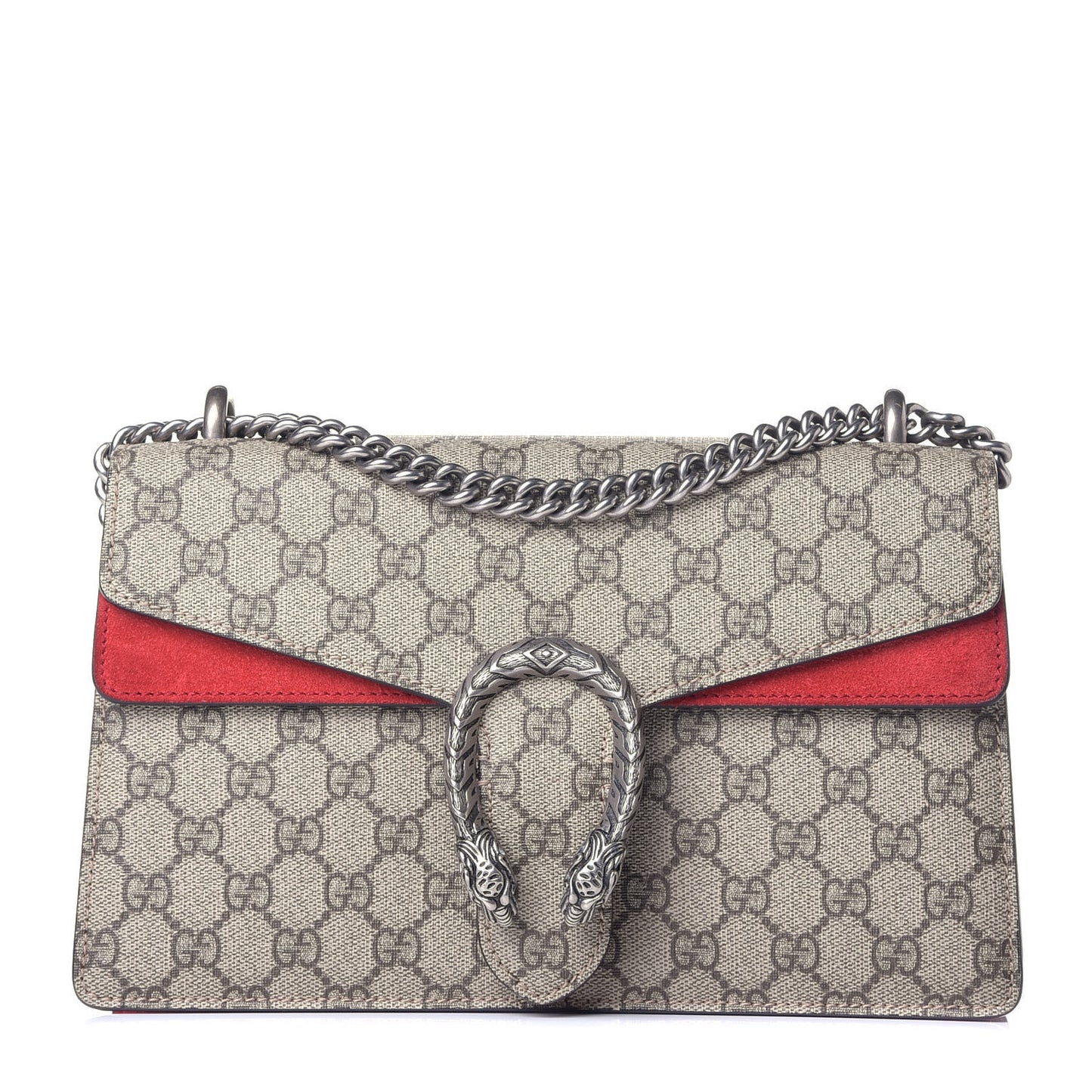 GG Supreme Monogram Small Dionysus Shoulder Bag Red