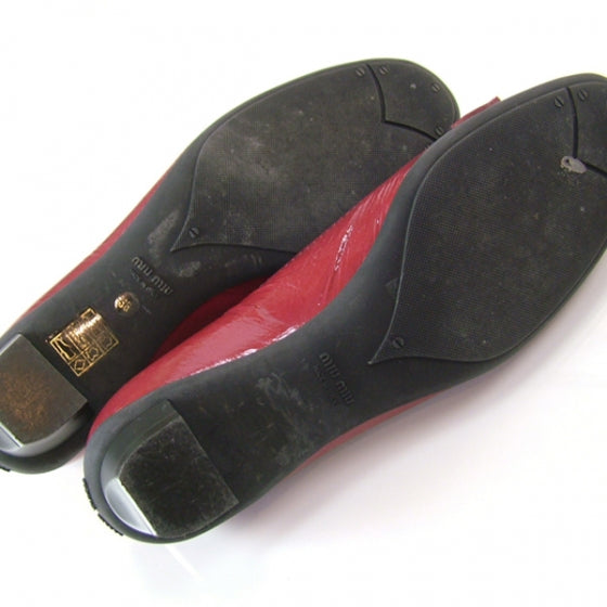 Patent Leather Flats 36 Cranberry