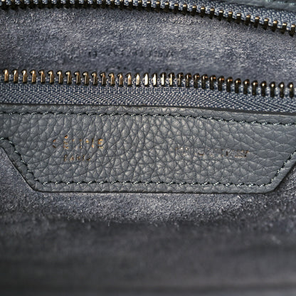 Celine Baby Drummed Calfskin Micro Luggage Kohl 6 of 9