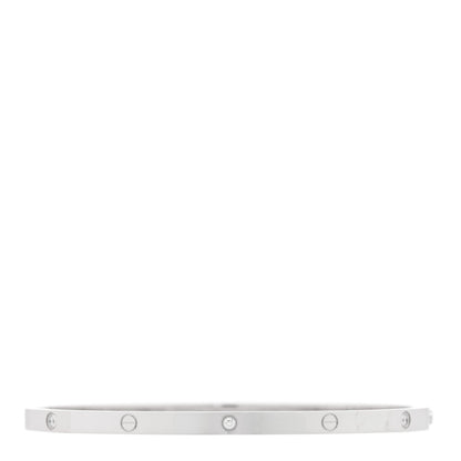 Cartier 18K White Gold 6 Diamond Small LOVE Bracelet 19 1 of 6