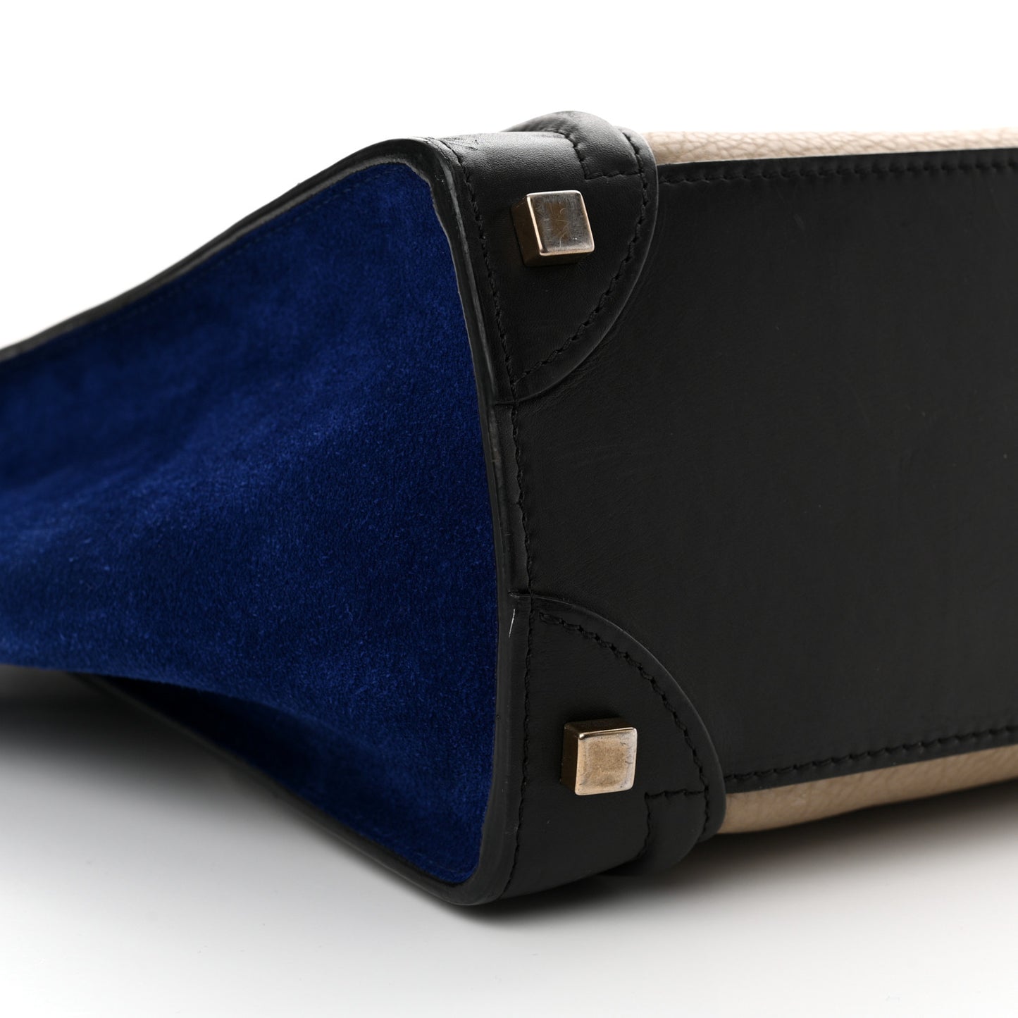 Elephant Calfskin Suede Micro Tri-Color Luggage Sand