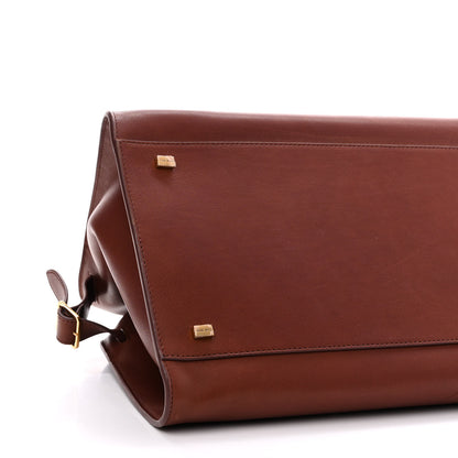 The Row Polished Saddle Calfskin Soft Margaux 15 New Burgundy 8 of 12