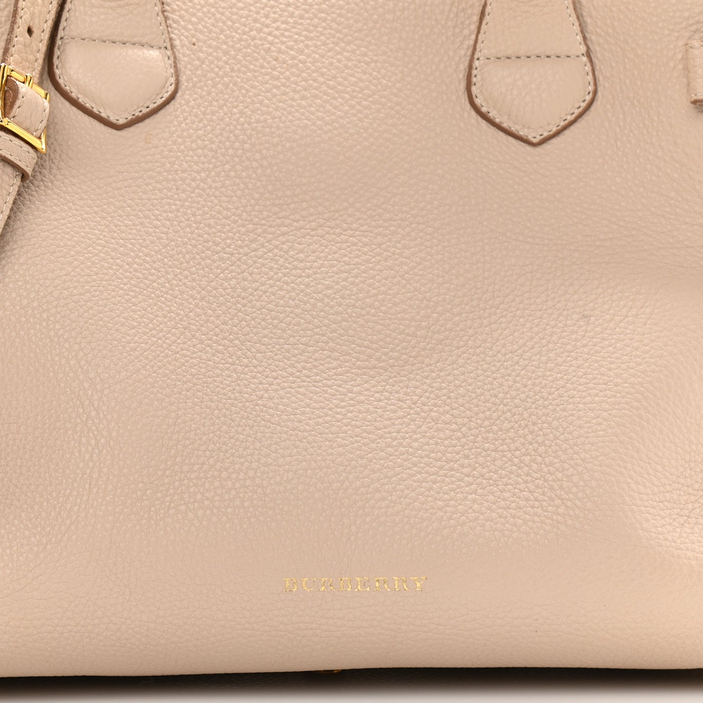 Derby Calfskin House Check Medium Banner Tote Beige