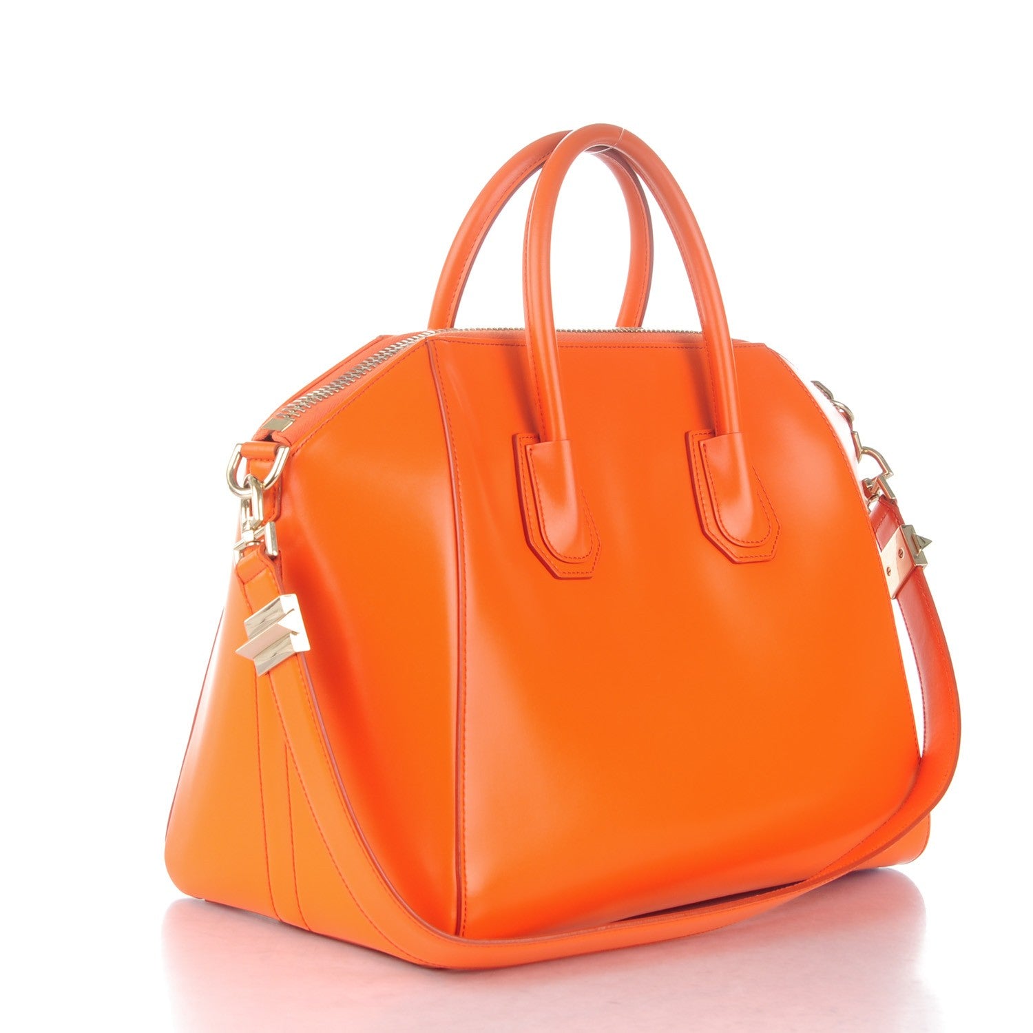 Givenchy Shiny Lord Calfskin Medium Antigona Orange 3 of 8