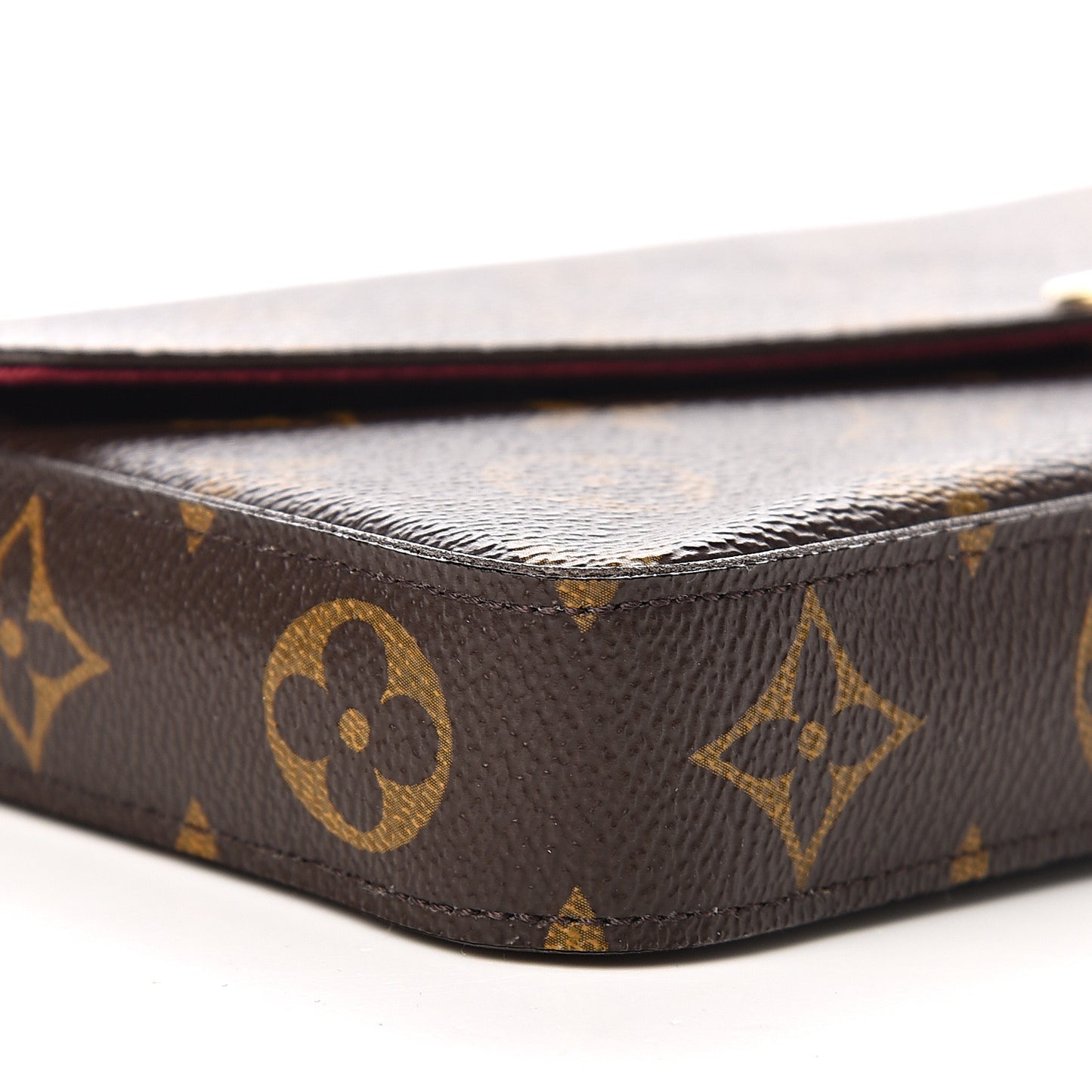 Monogram Pochette Felicie Chain Wallet Fuchsia